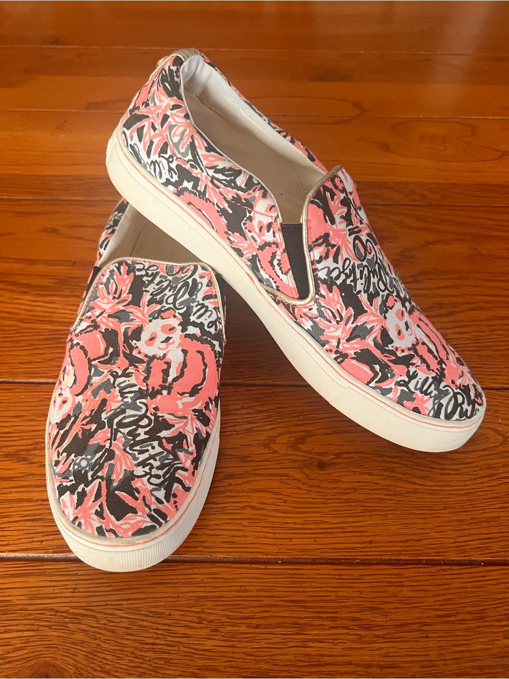 Lilly Pulitzer Hangin With My Boo Slip-On Julie Canvas Sneaker - Panda Print